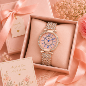 Home elegant rose gold watch