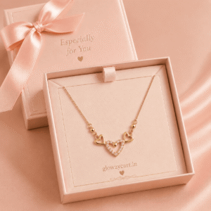 Home twin hearts glow necklace